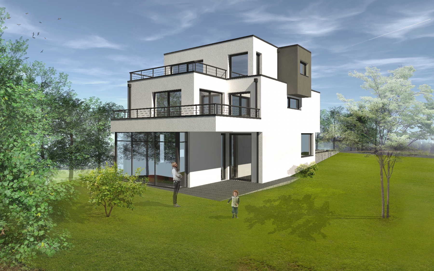 Maison neuve à Bridel