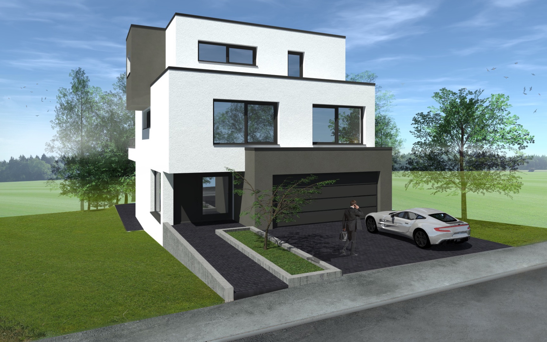 Maison neuve à Bridel